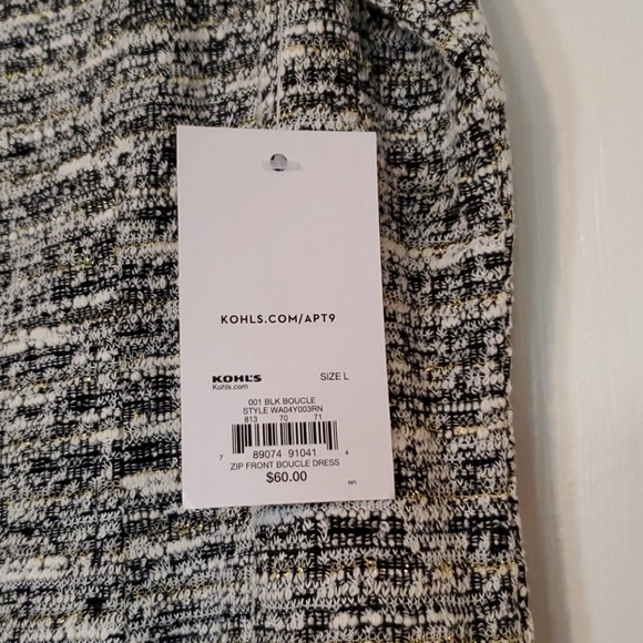 NWT Very nice zip front boucle dress - Picture 5 of 6